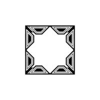 Geometric Black And White Element On White Background - Pattern vector