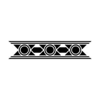 Geometric Border Minimalist Black White Decorative Element vector