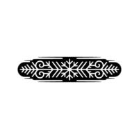 Minimalist Snowflake Emblem On White Background - Winter vector