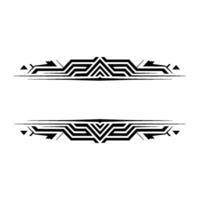 Geometric Art Deco Frame Elements On White Background vector