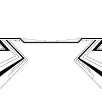 Futuristic Tech Interface, Black And White Minimalist vector