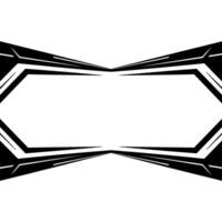 Modern Geometric Abstract, Black White, Template, Frame vector