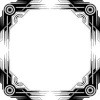 Art Deco Black And White Frame Element Geometric, Illustration vector
