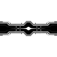 Futuristic Tech Black Circuitry On White Background vector