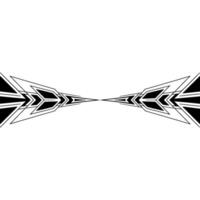 Symmetric Abstract Art Deco Pattern On White vector