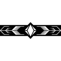 Abstract Geometric Band, Minimalist, Black And White, Decorative Element vector