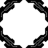 Futuristic Circuit Board Frame With White Space vector