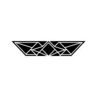 Geometric Abstract Modern Black And White Element vector