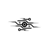 Futuristic Tech Circuitry, Minimalist Digital vector