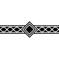 Geometric Black And White Border Element - Monochrome vector