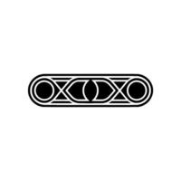Minimalist Geometric Ornament On White Background - Abstract vector