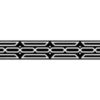 Geometric Black And White Border On Gradient Background - Line vector
