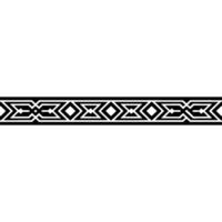 Geometric Border, Black And White, Minimalist Pattern - Ornament vector