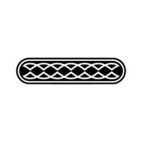 Celtic Knot Border Element, Black And White, Simple Decorative vector