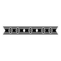 Decorative Black Geometric Border On White Background - Decoration vector
