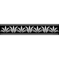 Elegant Art Deco Plant Border On Cream Backdrop vector