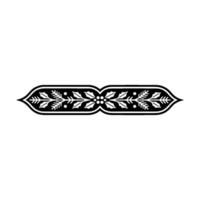 Elegant Holly Ornament In Black White vector