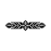 Elegant Geometric Foliage Border Minimalist On White Background vector