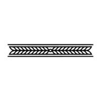 Laurel Wreath Border, Elegant Black Line Ornament vector