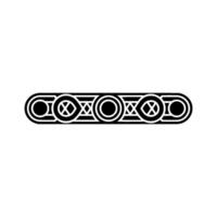 Minimalist Celtic Knot, Black On White, Decorative Border Element vector
