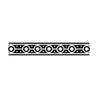 Geometric Black Border On White Decorative, Abstract Pattern vector