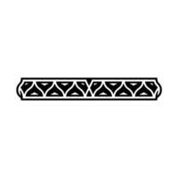 Black And White Ornamental Border Element vector