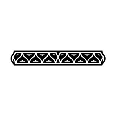 Black And White Ornamental Border Element