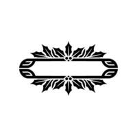Elegant Christmas Frame With Holly Berries, Black White vector
