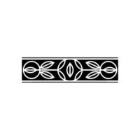 Minimalist Black And White Geometric Border For Decoration vector