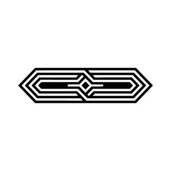 Geometric Abstract Interlocking Hexagonal Shapes On White vector