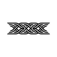 Abstract Celtic Knot Border In Black And White, Minimalist vector