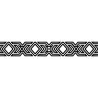 Geometric Black And White Border On White Background - Repetitive vector