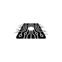 Futuristic Circuit Board, Minimalist Tech vector