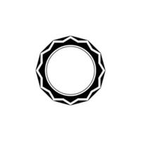 Geometric Black And White Circle, Abstract Emblem, Modern, Simple, Minimalist vector