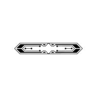 Minimalist Tech Circuitry Bar Geometric Element On White vector