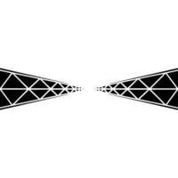 Geometric Tunnel Abstract Black White Perspective vector