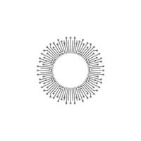 Futuristic Circuit Board Circle, Minimalist Tech Concept vector