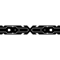 Futuristic Circuit Border Black White Geometric Elements On White vector
