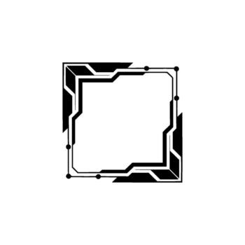 futurista tecnología marco minimalista cuadrado en degradado antecedentes vector