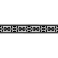 Elegant Black White Patterned Border, Minimalist vector