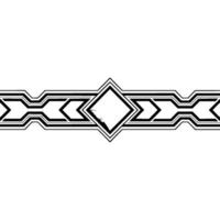 Geometric Diamond Tribal Stripe, Minimalist On White vector