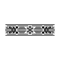 Black And White Winter Border Ornament vector