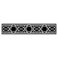 Minimalist Geometric Patterned Border In Black And White vector