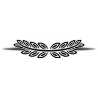 Minimalist Laurel Wreath Ornament On White Background vector