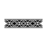 Elegant Geometric Border In Black White - Pattern vector