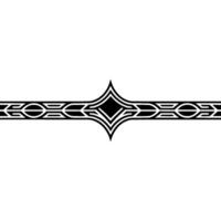 Geometric Art Deco Border Element On White Background - Pattern vector