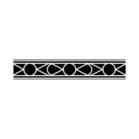 Minimalist Geometric Border In Black And White - Illustration vector