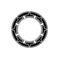Geometric Black White Circular Element On White Background vector