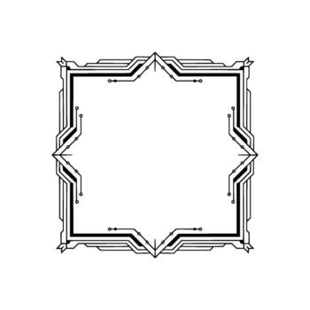 irritable cuadrado marco minimalista circuito tablero en gris vector