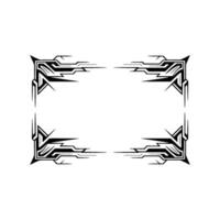 Futuristic Abstract Border, Geometric Frame On White Background vector
